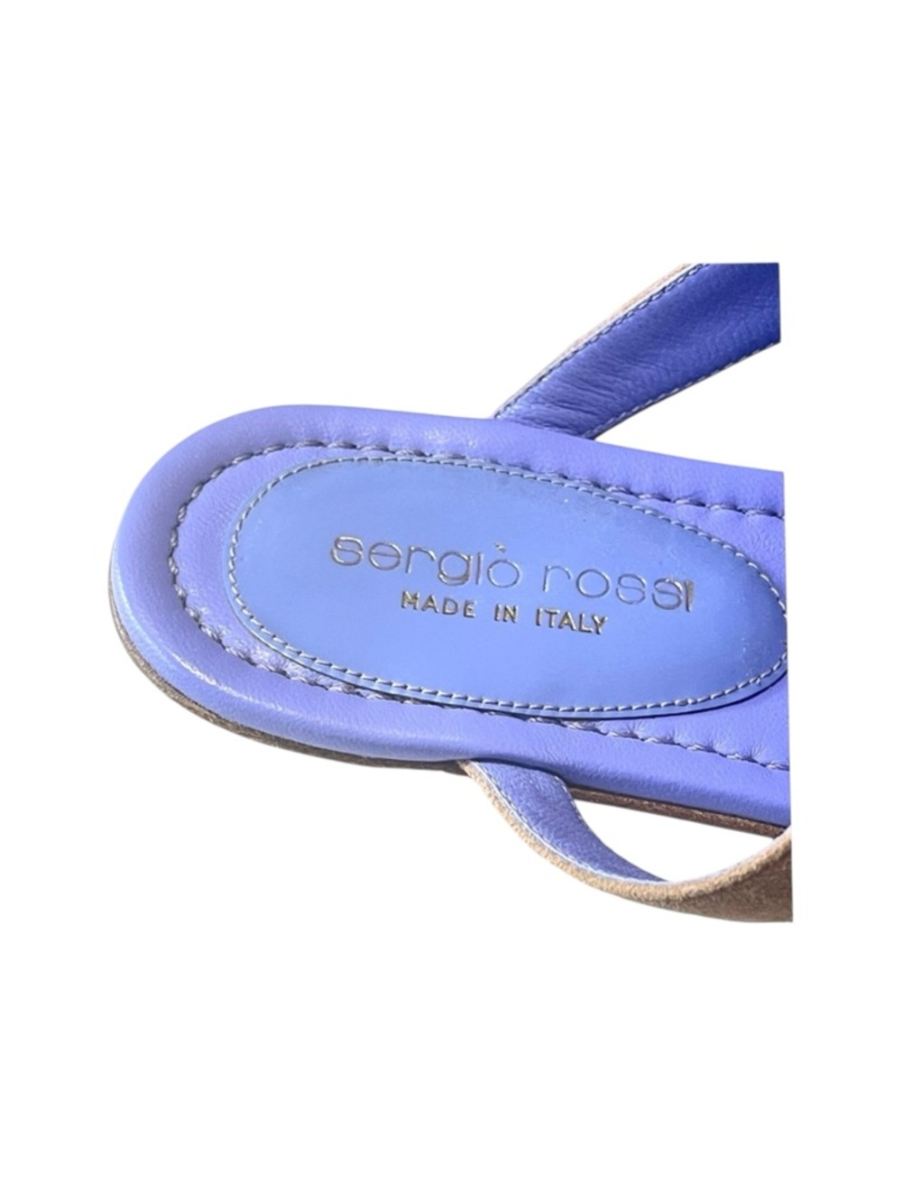 Sergio Rossi ❤︎︎ Heart Shaped Thong Leather Sandals ❤︎︎ Cornflower Blue ❤︎︎ 36 - Picture 4 of 16